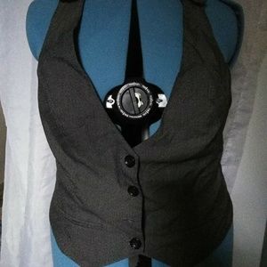Gray Button Down Vest